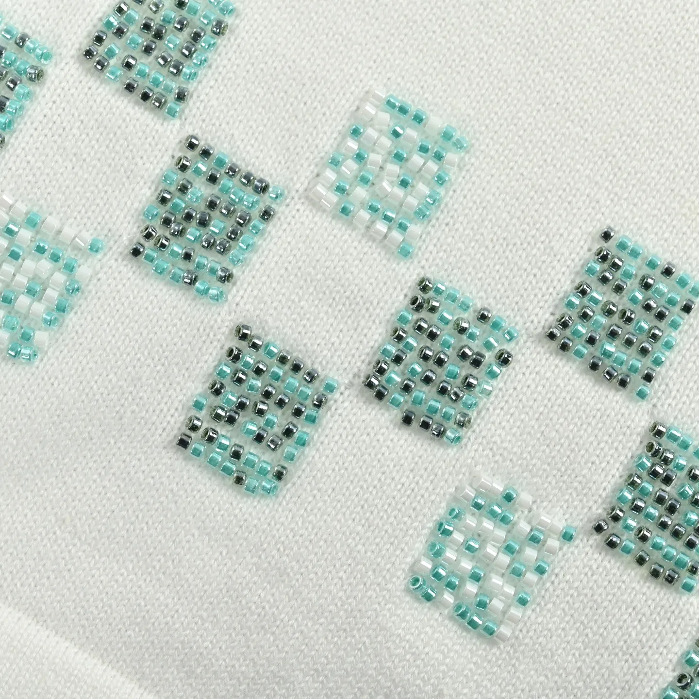 Louis Vuitton/Louis Vuitton beaded letter hem checkerboard knit short sleeves